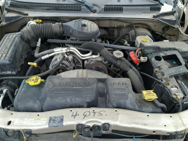 1B7GL42X62S624710 - 2002 DODGE DAKOTA SLT GOLD photo 7