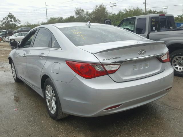 5NPEB4ACXDH731222 - 2013 HYUNDAI SONATA GLS SILVER photo 3