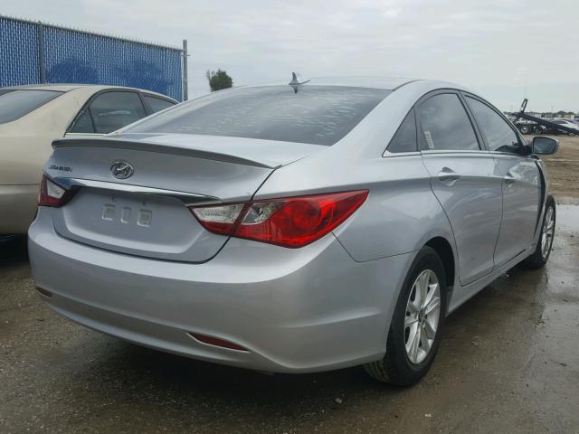 5NPEB4ACXDH731222 - 2013 HYUNDAI SONATA GLS SILVER photo 4