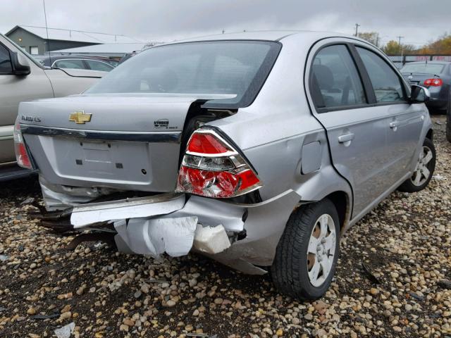 KL1TD56637B187217 - 2007 CHEVROLET AVEO BASE Gümüş foto 4