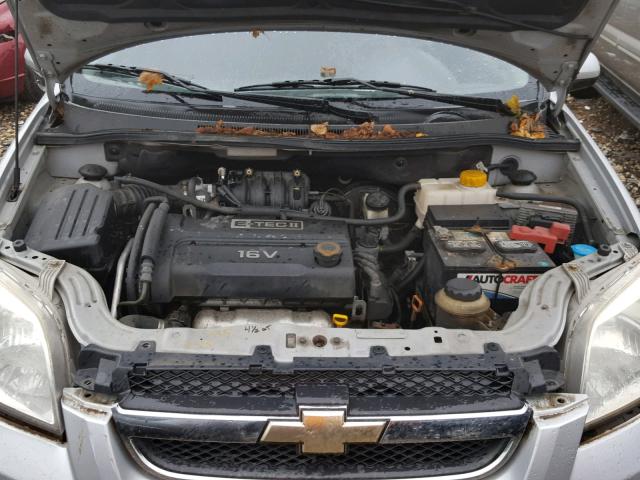 KL1TD56637B187217 - 2007 CHEVROLET AVEO BASE Gümüş foto 7