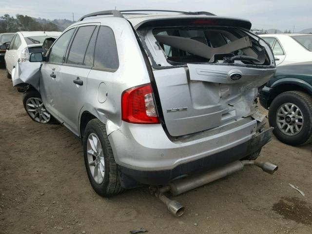 2FMDK3GC0DBB02024 - 2013 FORD EDGE SE SILVER photo 3