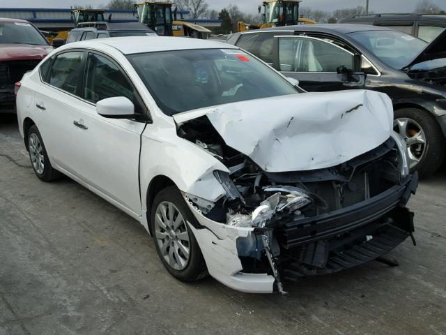 3N1AB7AP1FY349267 - 2015 NISSAN SENTRA S WHITE photo 1