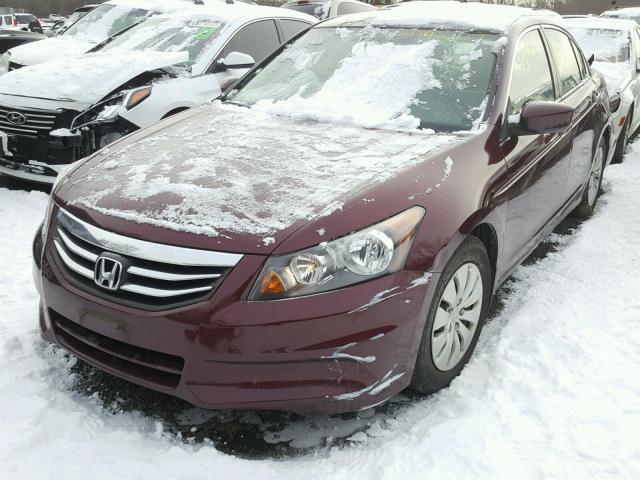 1HGCP2F34BA011409 - 2011 HONDA ACCORD LX BURGUNDY photo 2