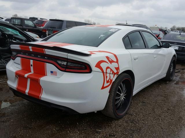 2C3CDXAT6GH188035 - 2016 DODGE CHARGER PO WHITE photo 4