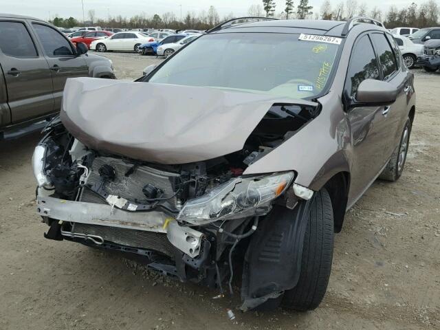 JN8AZ18U49W102407 - 2009 NISSAN MURANO S GRAY photo 2