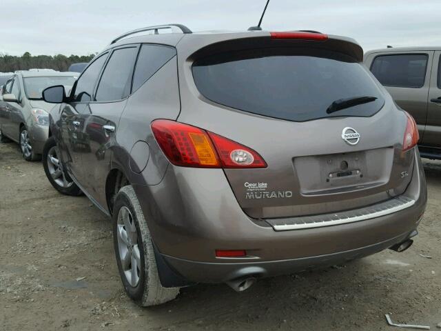 JN8AZ18U49W102407 - 2009 NISSAN MURANO S GRAY photo 3