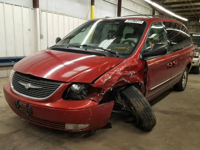 2C8GT54L83R193269 - 2003 CHRYSLER TOWN & COU RED photo 2