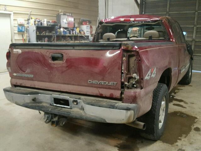 2GCEK19T141228151 - 2004 CHEVROLET SILVERADO MAROON photo 4