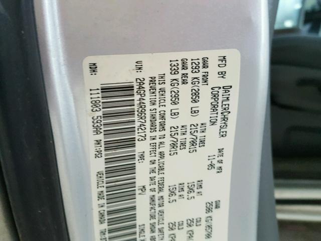 2A4GP44R96R742173 - 2006 CHRYSLER TOWN & COU Boz foto 10