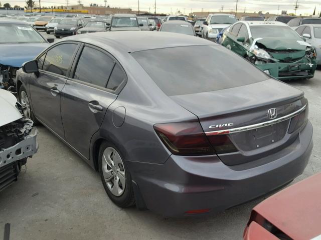 19XFB2F54FE241899 - 2015 HONDA CIVIC LX GRAY photo 3