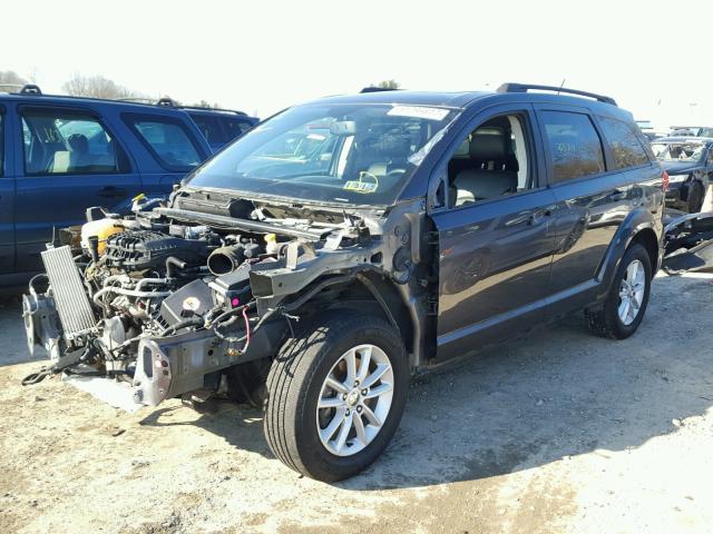 3C4PDDBG9ET268978 - 2014 DODGE JOURNEY SX GRAY photo 2