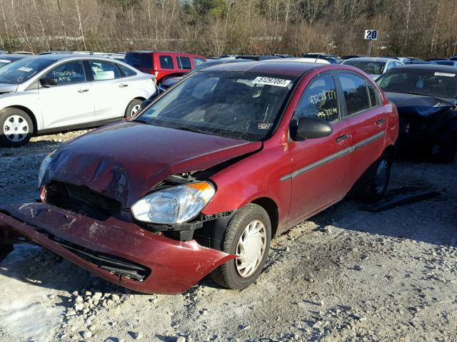 KMHCM46C59U317736 - 2009 HYUNDAI ACCENT GLS MAROON photo 2