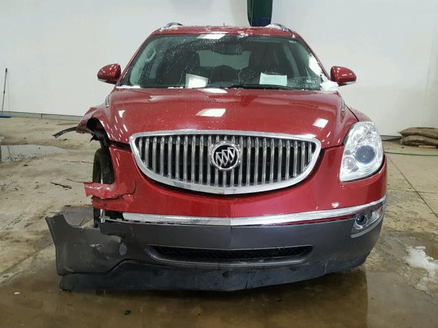 5GAKVCED8CJ109426 - 2012 BUICK ENCLAVE RED photo 9