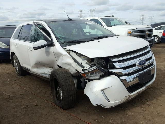 2FMDK4KC4DBB35590 - 2013 FORD EDGE LIMIT WHITE photo 1