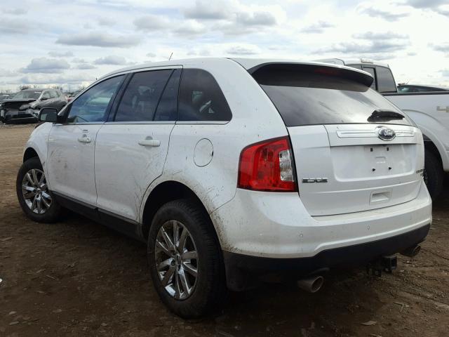 2FMDK4KC4DBB35590 - 2013 FORD EDGE LIMIT WHITE photo 3