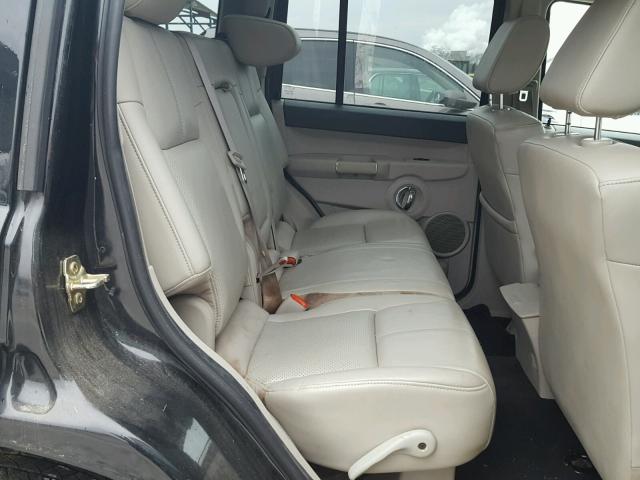 1J8HG582X6C122611 - 2006 JEEP COMMANDER BLACK photo 6