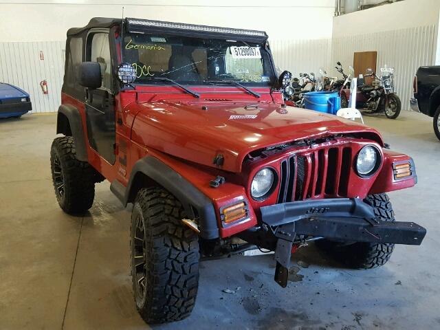 1J4FA29113P369843 - 2003 JEEP WRANGLER / RED photo 1