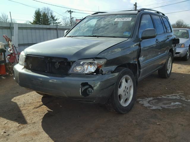 JTEEP21A470198737 - 2007 TOYOTA HIGHLANDER GREEN photo 2