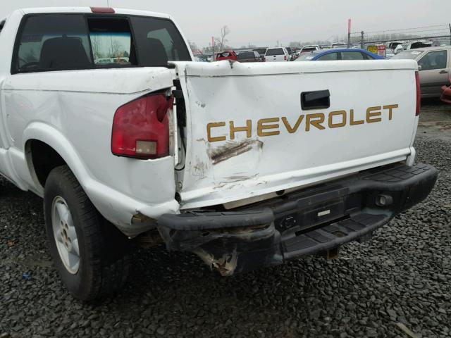 1GCDT14W4Y8228092 - 2000 CHEVROLET S TRUCK S1 WHITE photo 9