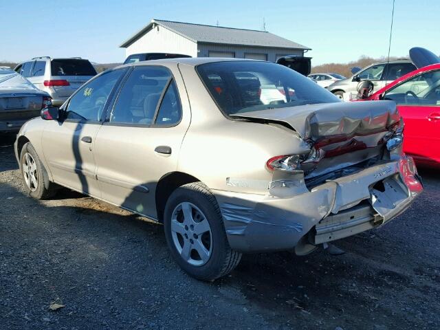 1G1JF52F637215517 - 2003 CHEVROLET CAVALIER L BEIGE photo 3