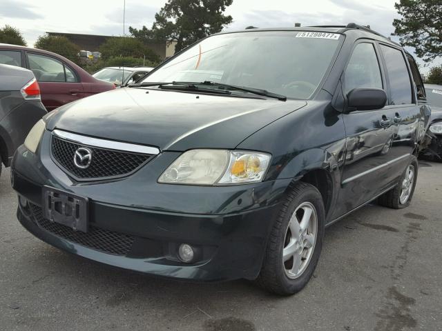 JM3LW28A330351193 - 2003 MAZDA MPV WAGON GREEN photo 2