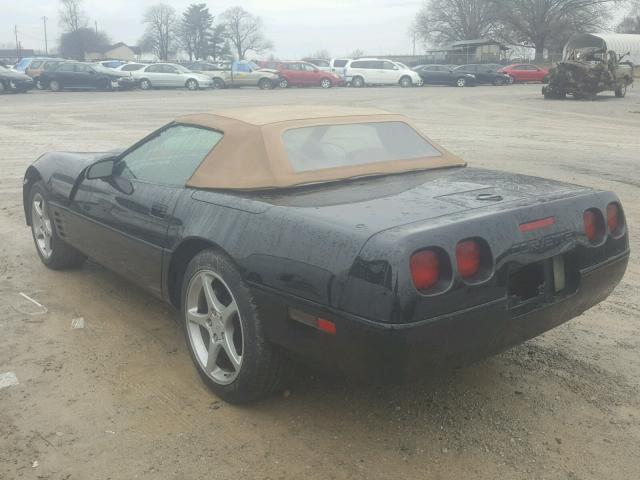 1G1YY3386M5118098 - 1991 CHEVROLET CORVETTE BLACK photo 3