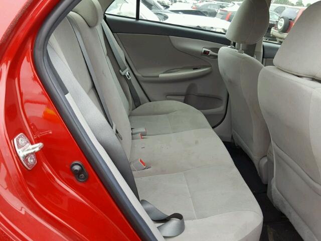 5YFBU4EE0CP026519 - 2012 TOYOTA COROLLA BA RED photo 6