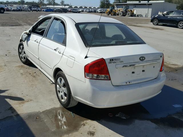 KNAFE222795665531 - 2009 KIA SPECTRA EX WHITE photo 3