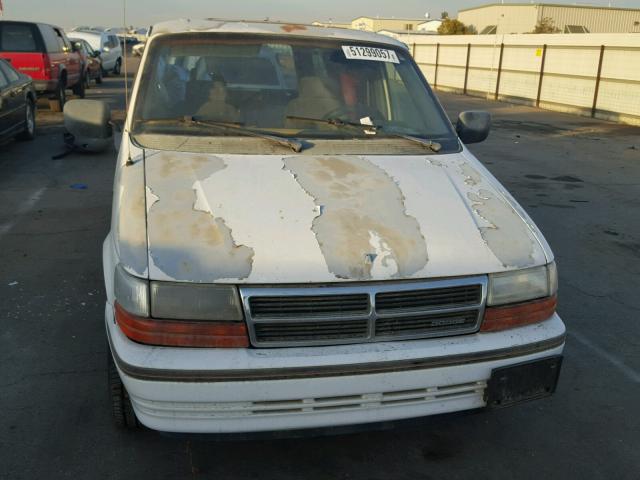 1B7GK14R1MX561053 - 1991 DODGE CARAVAN EX WHITE photo 9