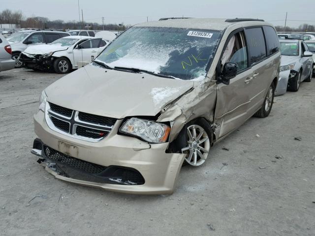 2C4RDGCG3DR642768 - 2013 DODGE GRAND CARA TAN photo 2