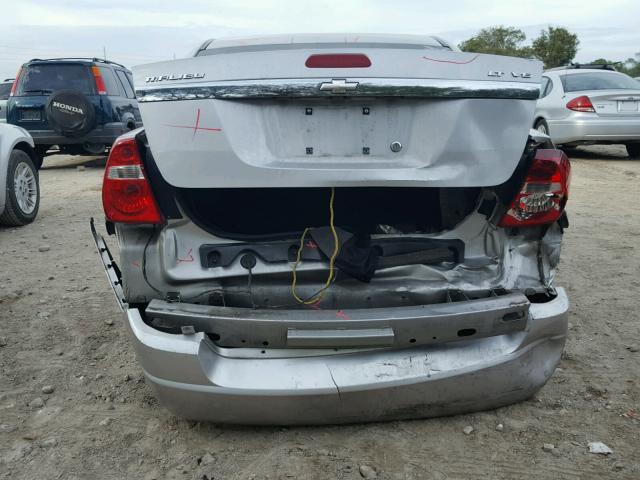 1G1ZT518X6F206909 - 2006 CHEVROLET MALIBU LT SILVER photo 9