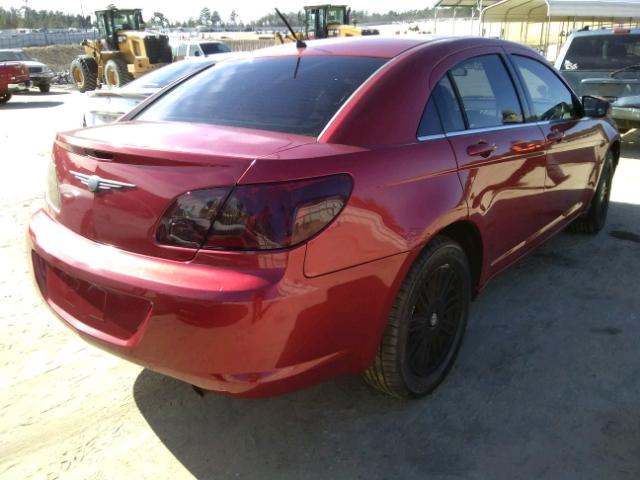 1C3LC56K47N566514 - 2007 CHRYSLER SEBRING TO BURGUNDY photo 4