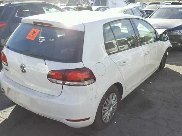 WVWDB7AJ3DW134855 - 2013 VOLKSWAGEN GOLF WHITE photo 4