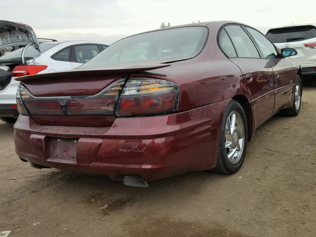 1G2HY54K2Y4252393 - 2000 PONTIAC BONNEVILLE MAROON photo 4