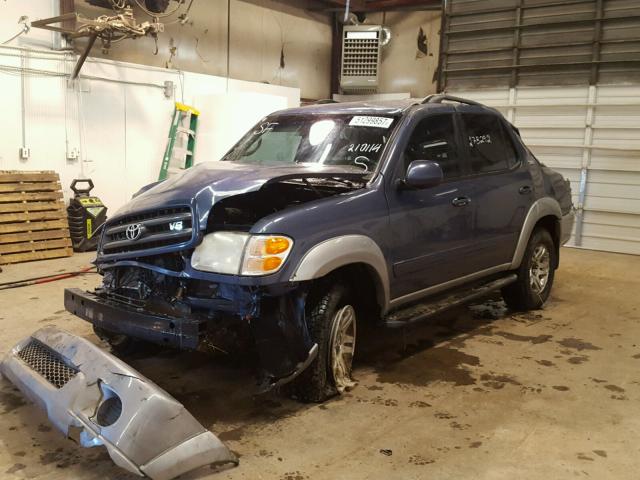 5TDBT44A44S210114 - 2004 TOYOTA SEQUOIA SR BLUE photo 2