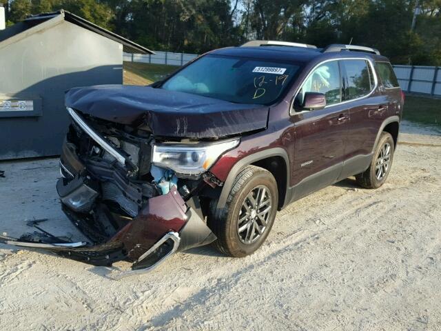 1GKKNULS8JZ121441 - 2018 GMC ACADIA SLT MAROON photo 2