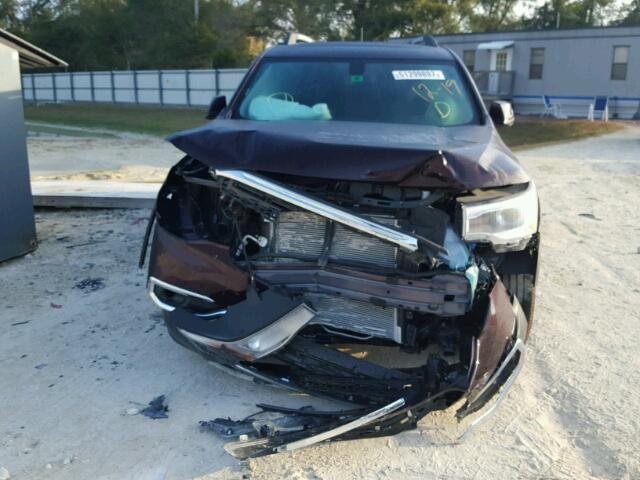 1GKKNULS8JZ121441 - 2018 GMC ACADIA SLT MAROON photo 9