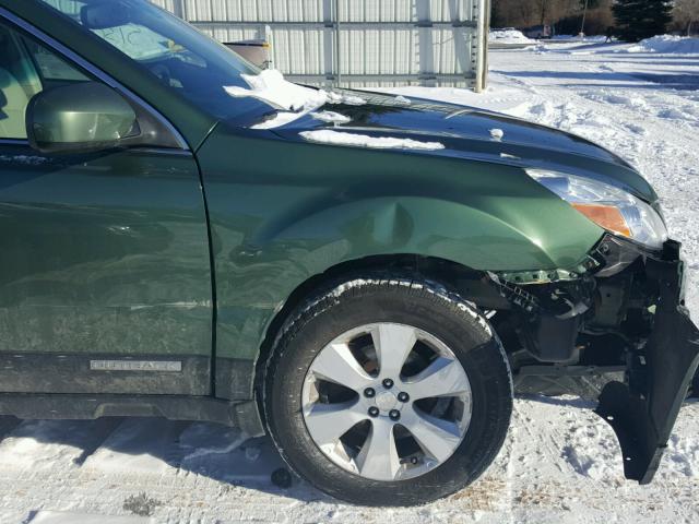 4S4BRBKCXB3361606 - 2011 SUBARU OUTBACK 2. GREEN photo 9