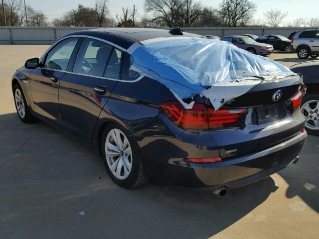 WBA5M4C54ED183733 - 2014 BMW 535 XIGT BLUE photo 3