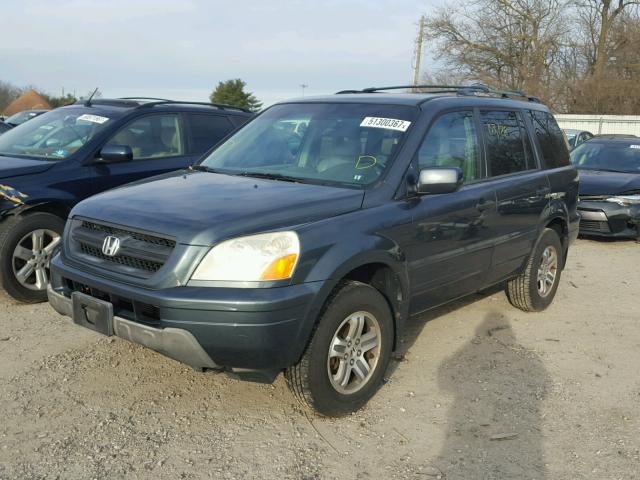 2HKYF18524H515520 - 2004 HONDA PILOT EXL GRAY photo 2