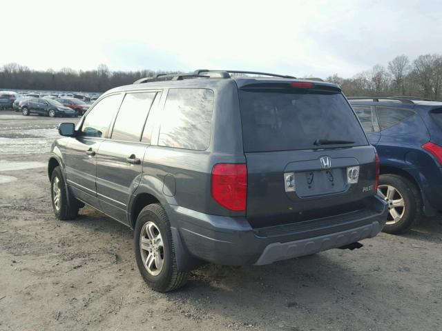 2HKYF18524H515520 - 2004 HONDA PILOT EXL GRAY photo 3