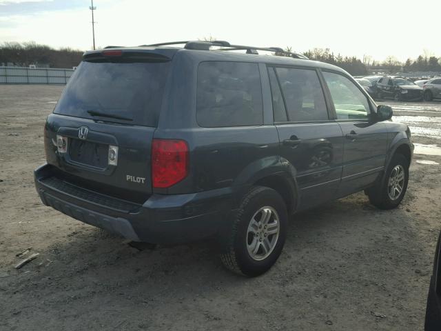 2HKYF18524H515520 - 2004 HONDA PILOT EXL GRAY photo 4