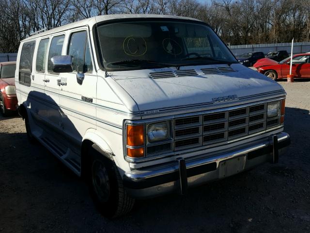 2B6HB21Y1NK165532 - 1992 DODGE RAM VAN B2 WHITE photo 1