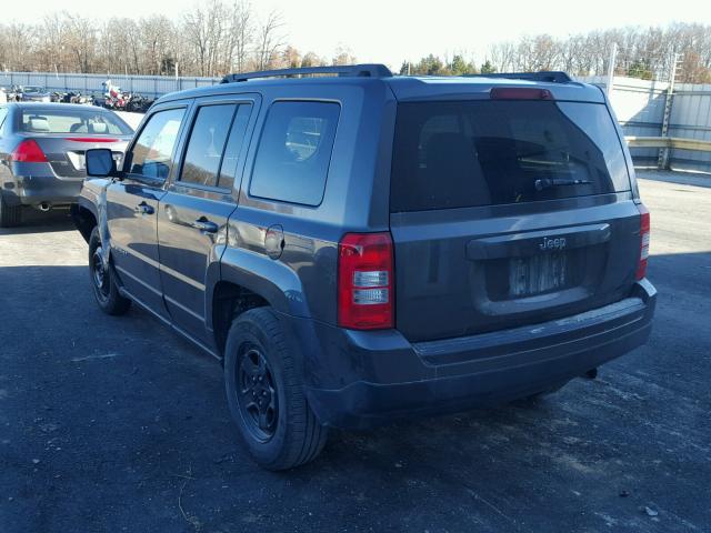 1C4NJPBB9ED827487 - 2014 JEEP PATRIOT SP GRAY photo 3