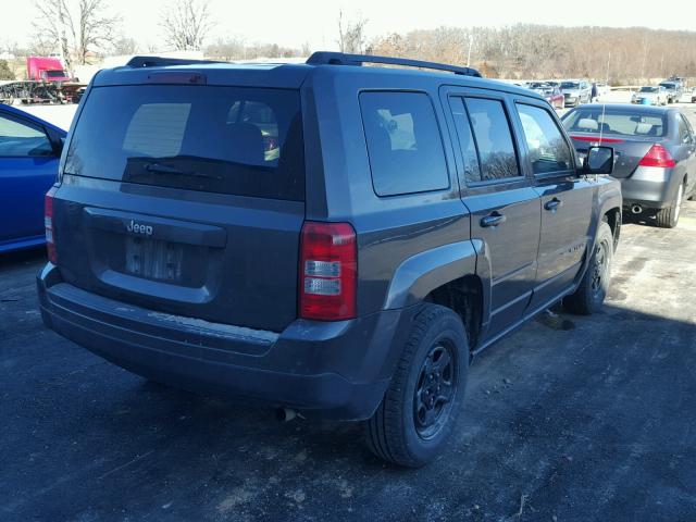 1C4NJPBB9ED827487 - 2014 JEEP PATRIOT SP GRAY photo 4