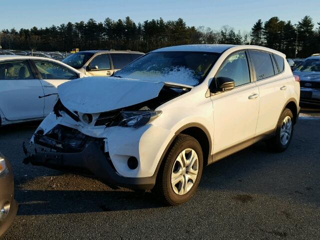 2T3BFREV0FW336235 - 2015 TOYOTA RAV4 LE WHITE photo 2