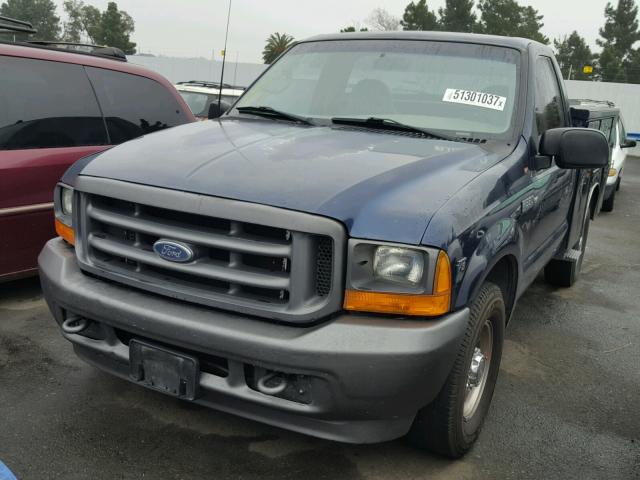 1FTSF30L81EC02964 - 2001 FORD F350 SRW S BLUE photo 2