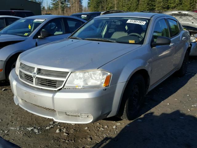 1B3LC46K48N650115 - 2008 DODGE AVENGER SE SILVER photo 2