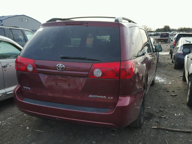 5TDZA23C36S494723 - 2006 TOYOTA SIENNA CE RED photo 4